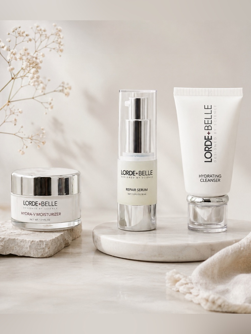$100 New Lorde + Belle Travel Size Skincare set 3 items